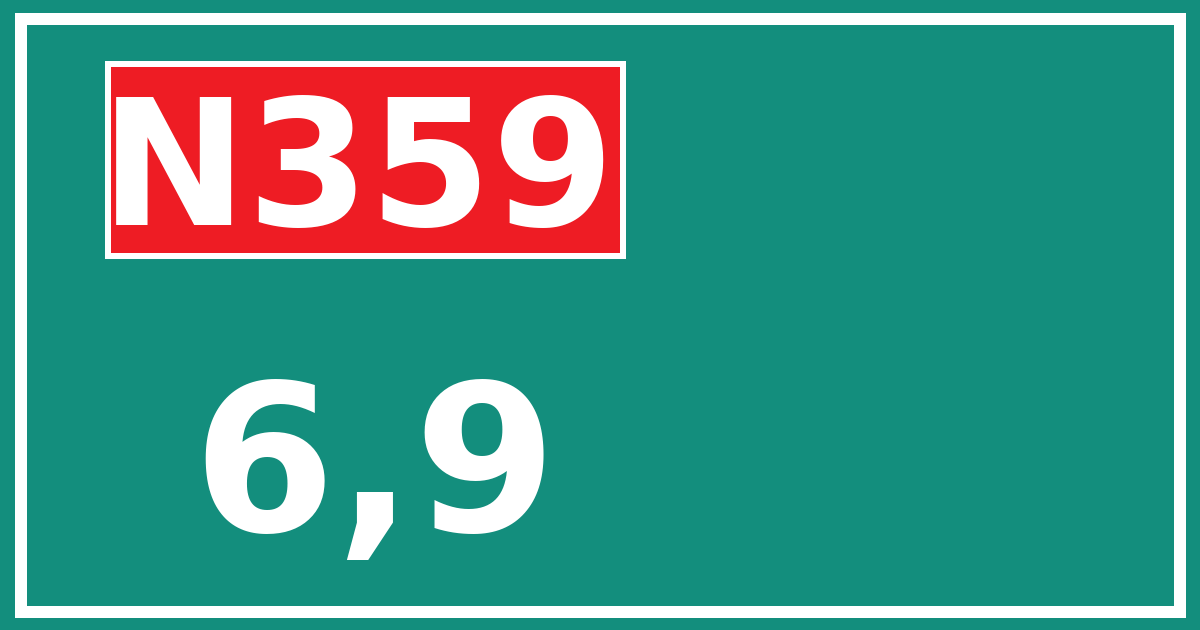 Hectometerbord N359 6,9