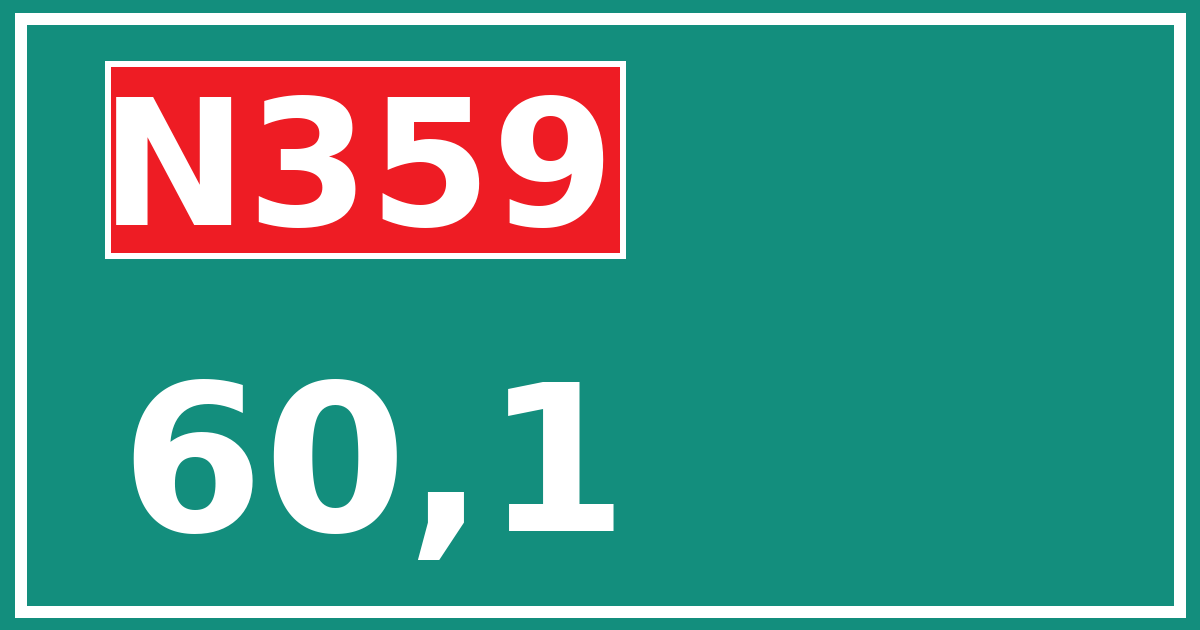 Hectometerbord N359 60,1