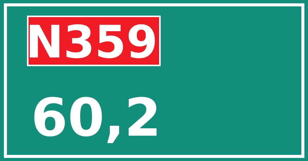 Hectometerbord N359 60,2