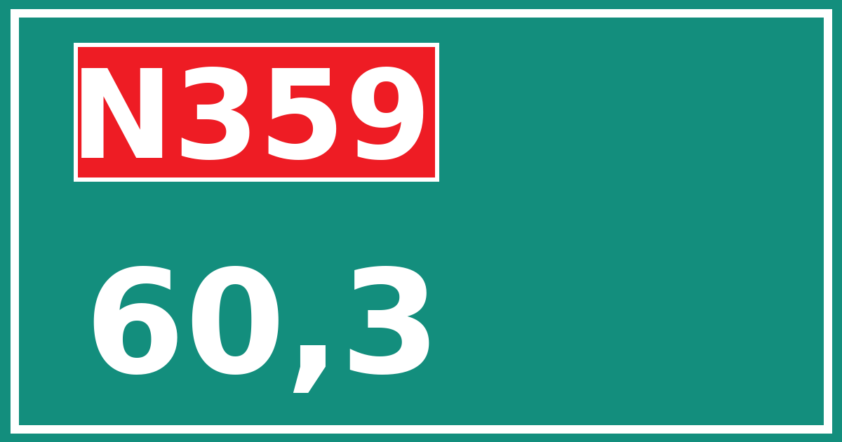 Hectometerbord N359 60,3