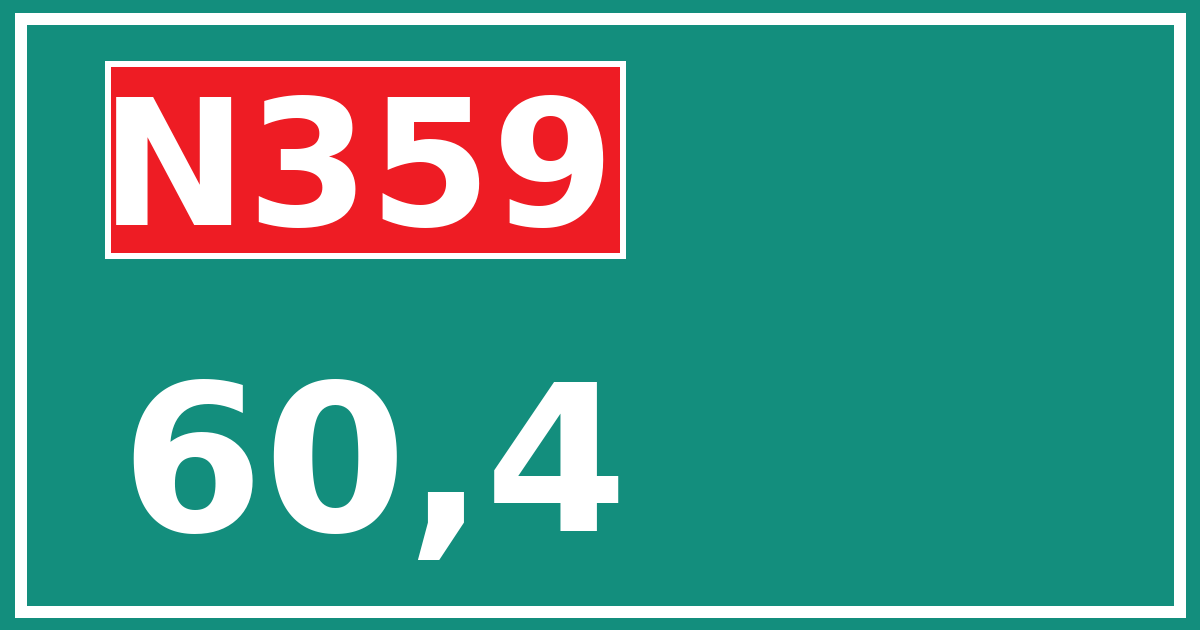 Hectometerbord N359 60,4