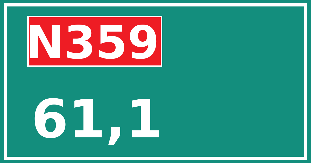 Hectometerbord N359 61,1