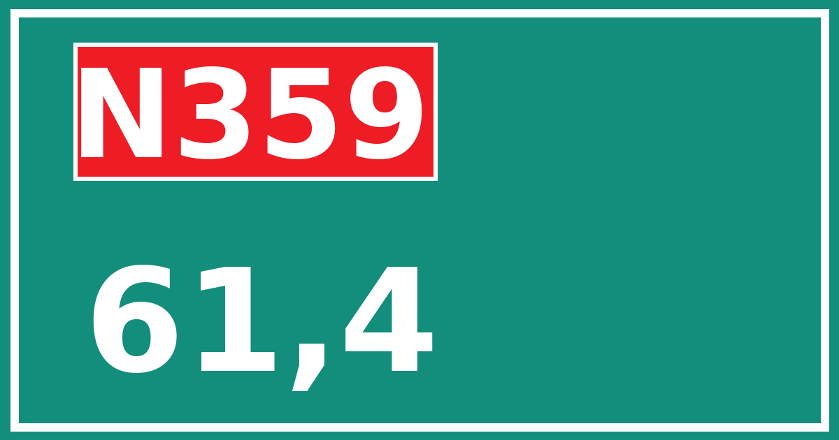 Hectometerbord N359 61,4