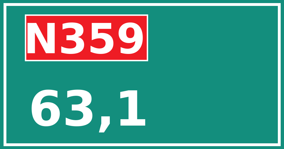 Hectometerbord N359 63,1
