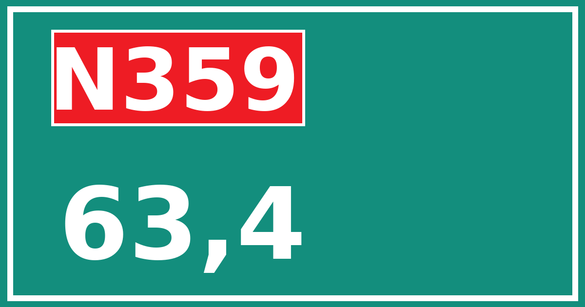 Hectometerbord N359 63,4