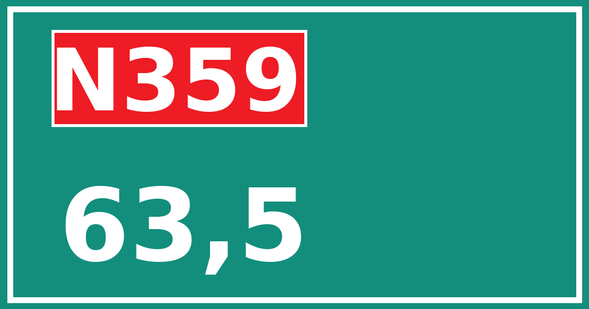 Hectometerbord N359 63,5