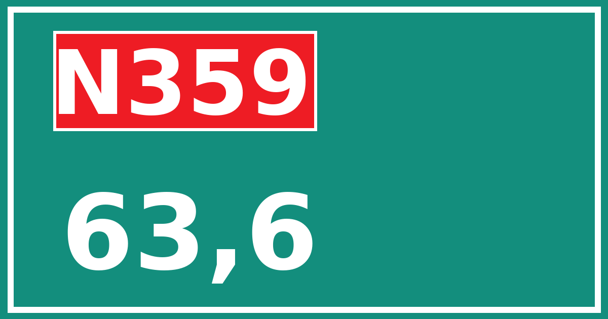 Hectometerbord N359 63,6