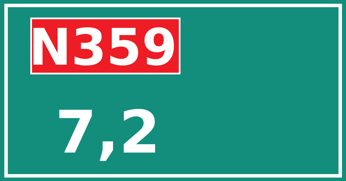 Hectometerbord N359 7,2