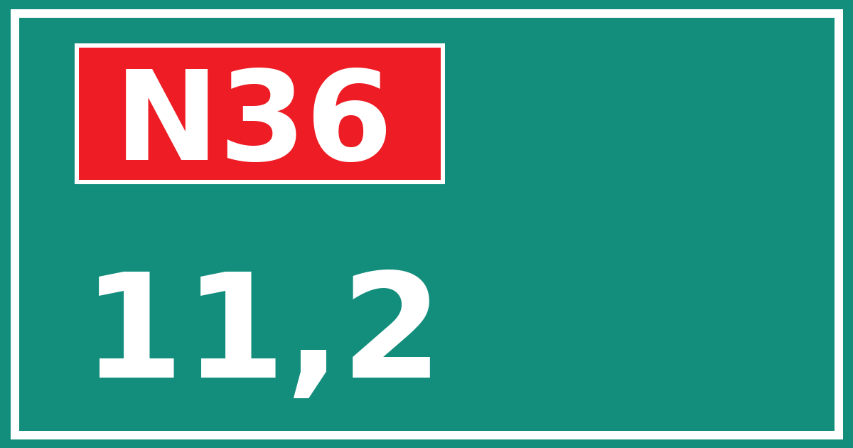 Hectometerbord N36 11,2