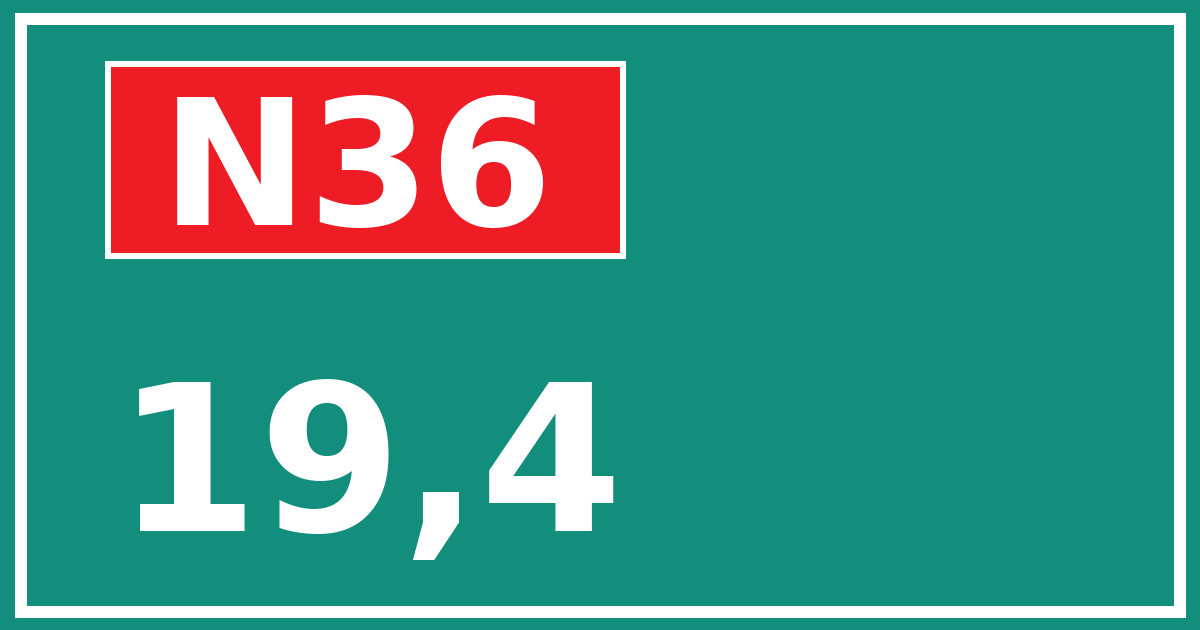 Hectometerbord N36 19,4