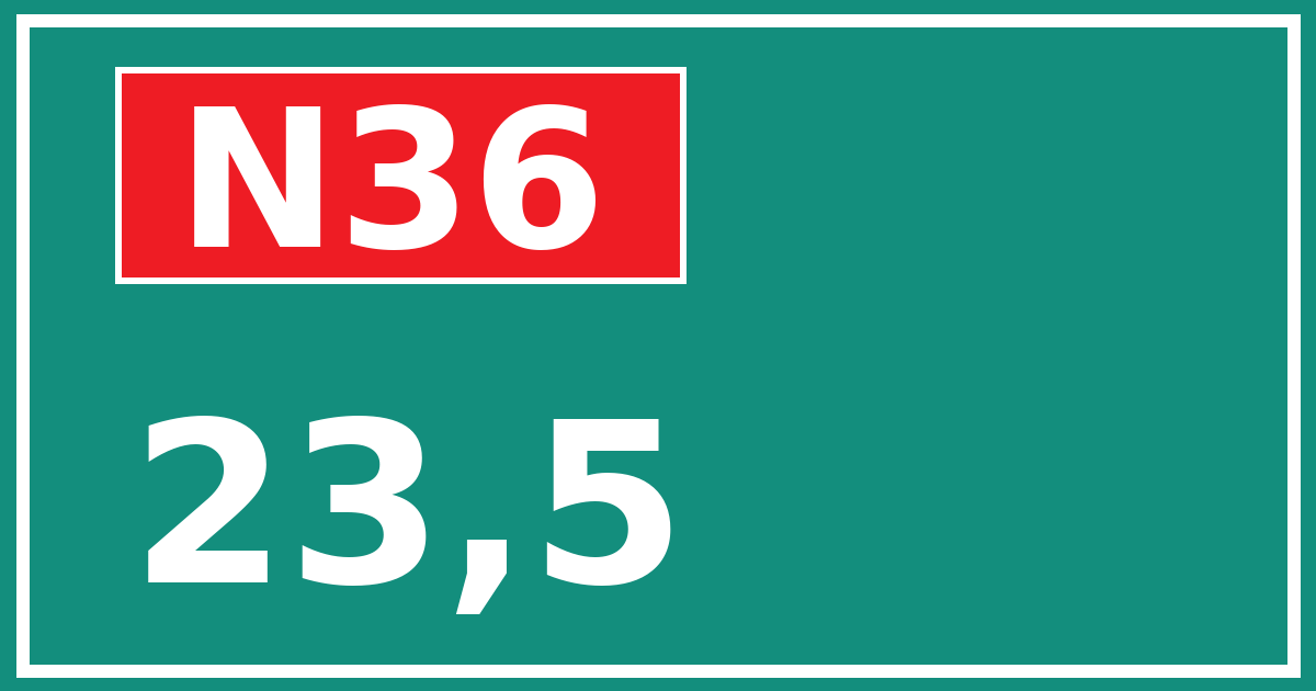 Hectometerbord N36 23,5