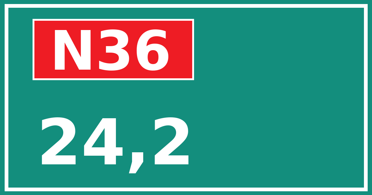 Hectometerbord N36 24,2
