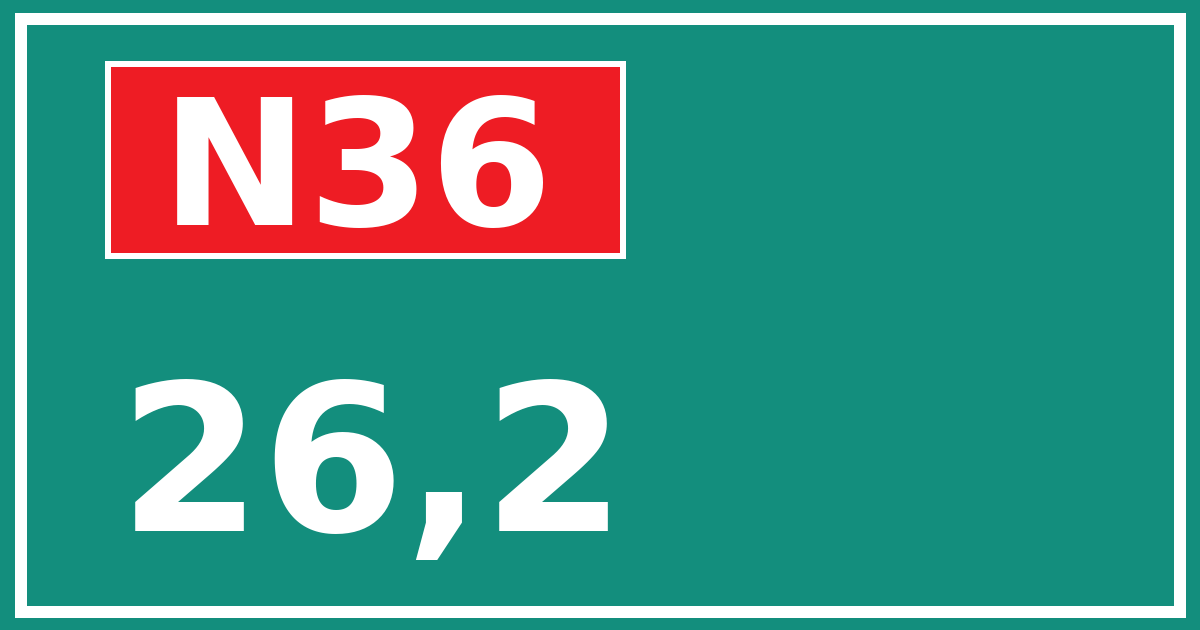 Hectometerbord N36 26,2