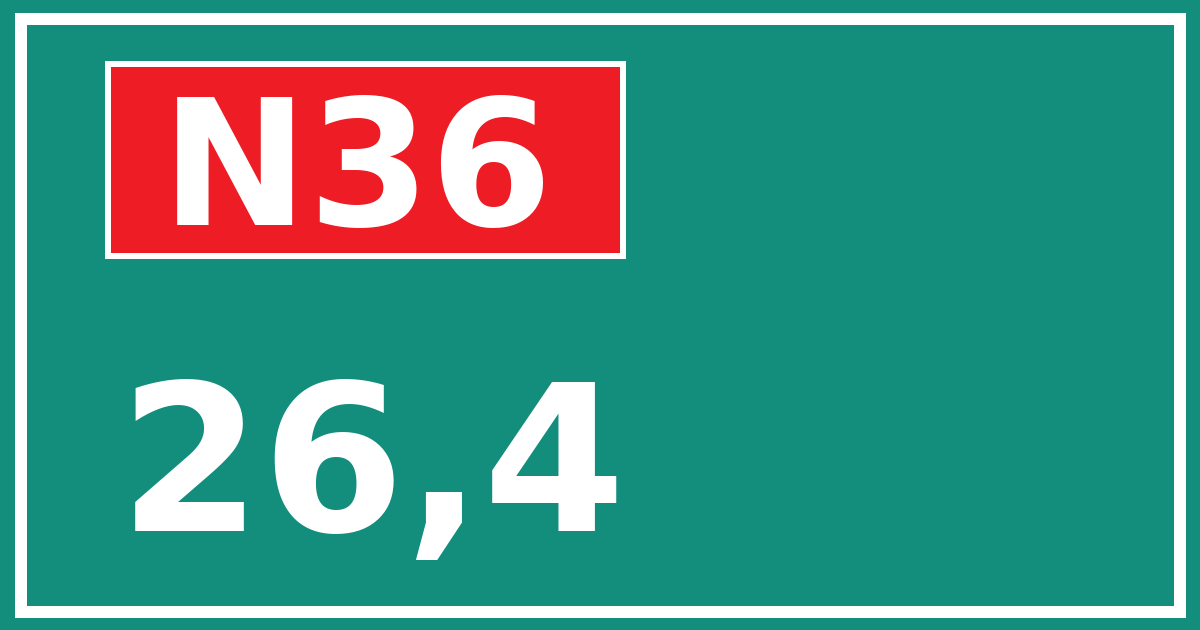 Hectometerbord N36 26,4