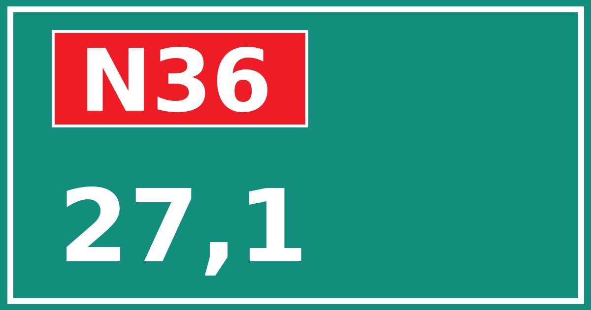 Hectometerbord N36 27,1