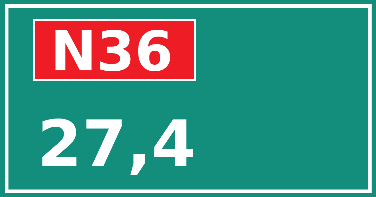 Hectometerbord N36 27,4