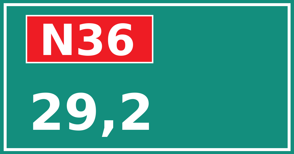 Hectometerbord N36 29,2