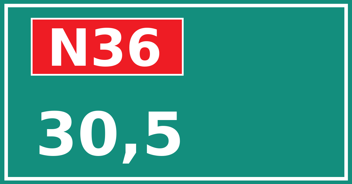 Hectometerbord N36 30,5