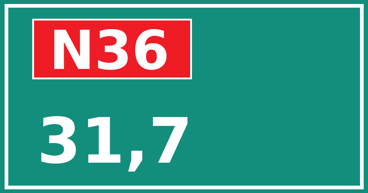 Hectometerbord N36 31,7