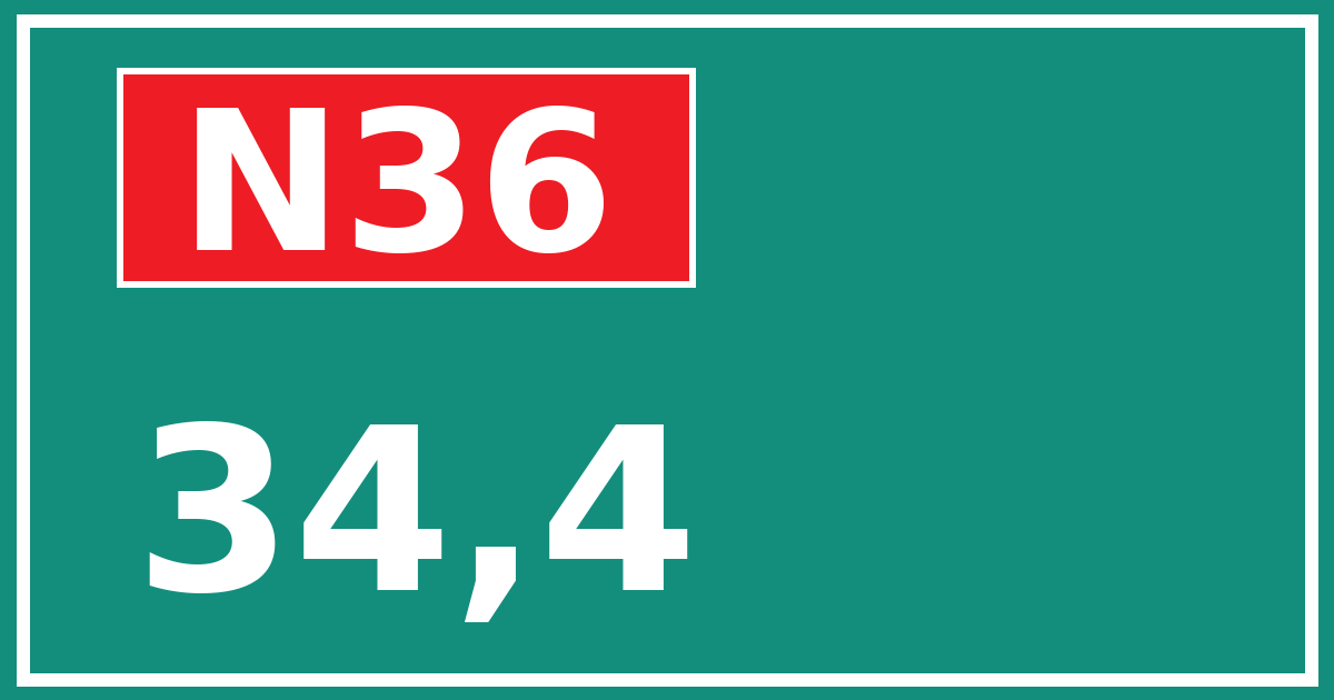 Hectometerbord N36 34,4