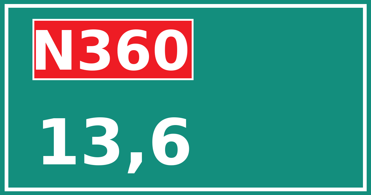 Hectometerbord N360 13,6