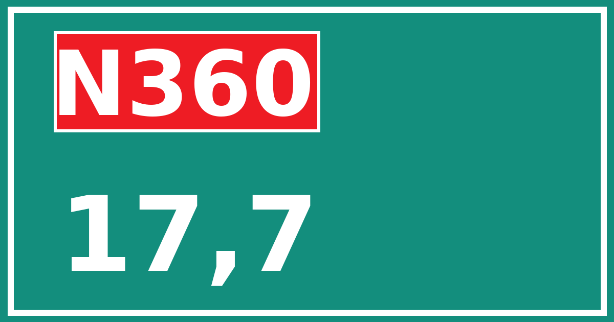 Hectometerbord N360 17,7