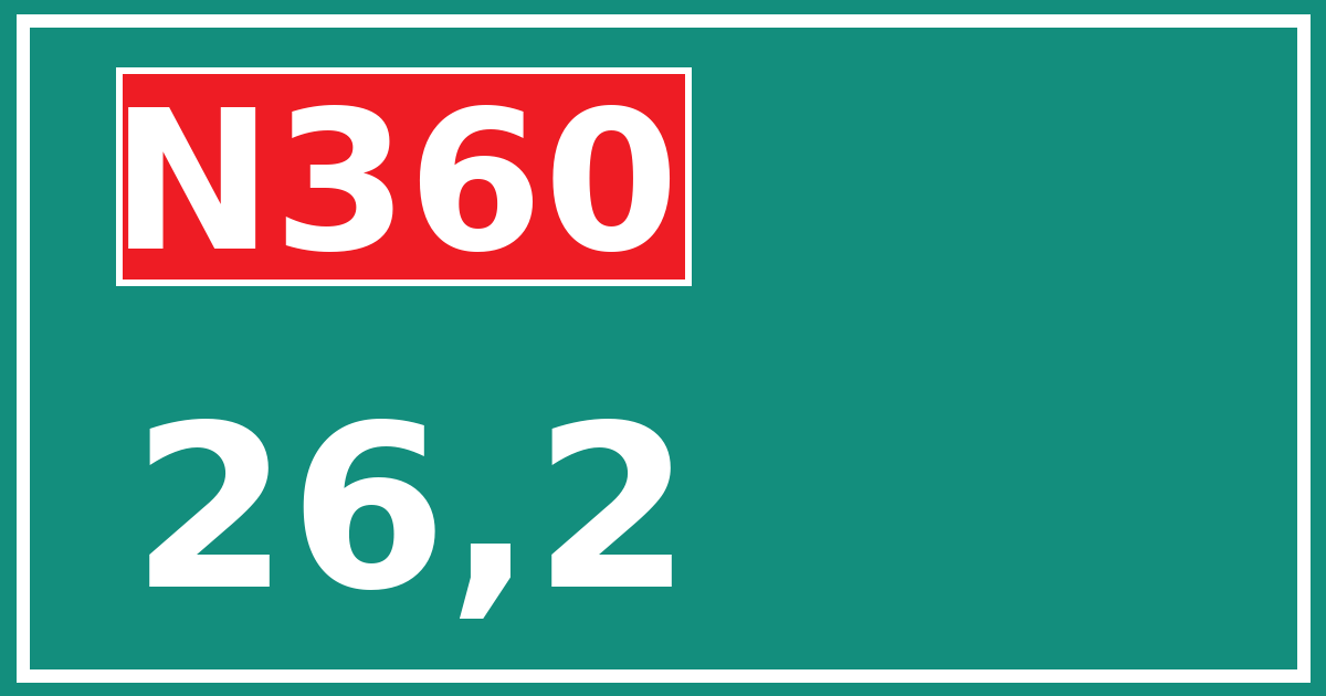 Hectometerbord N360 26,2