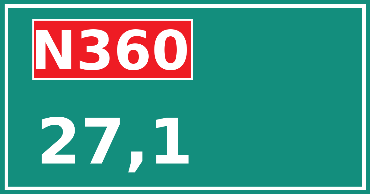Hectometerbord N360 27,1