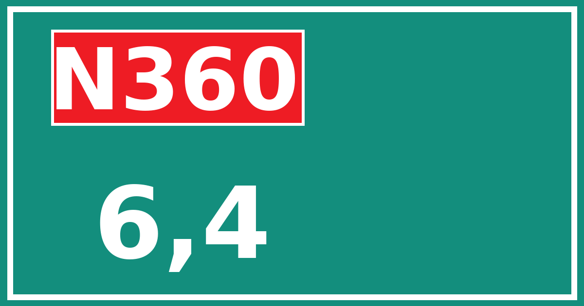 Hectometerbord N360 6,4