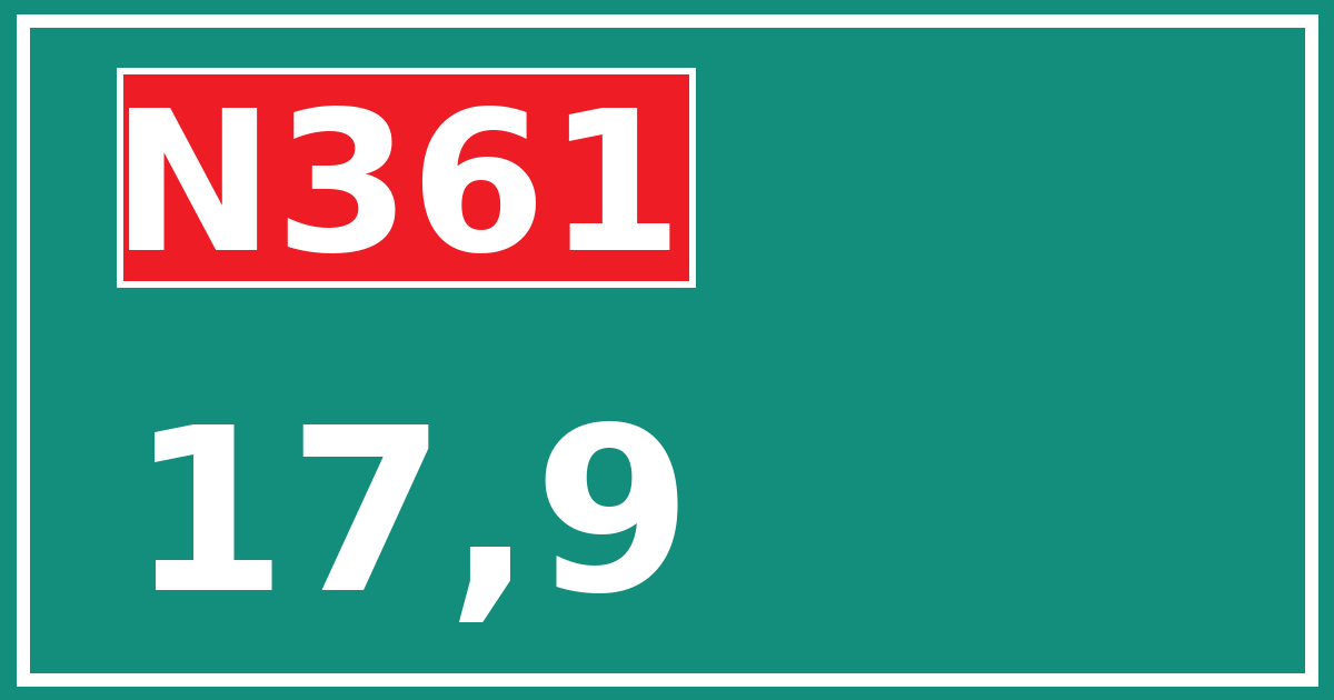 Hectometerbord N361 17,9