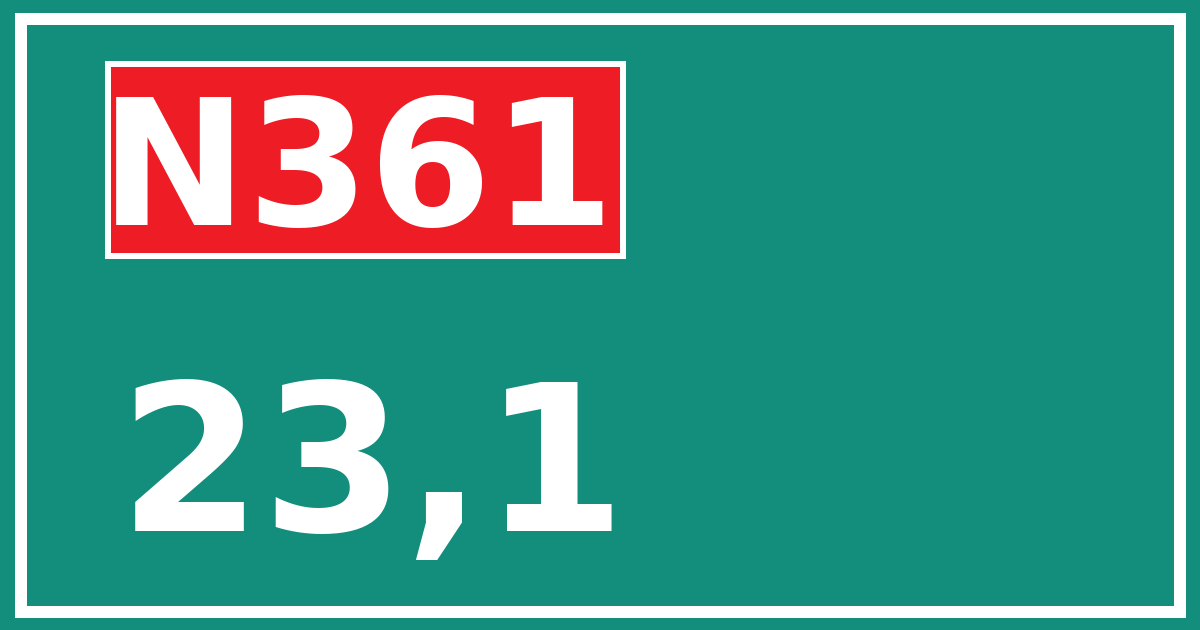 Hectometerbord N361 23,1