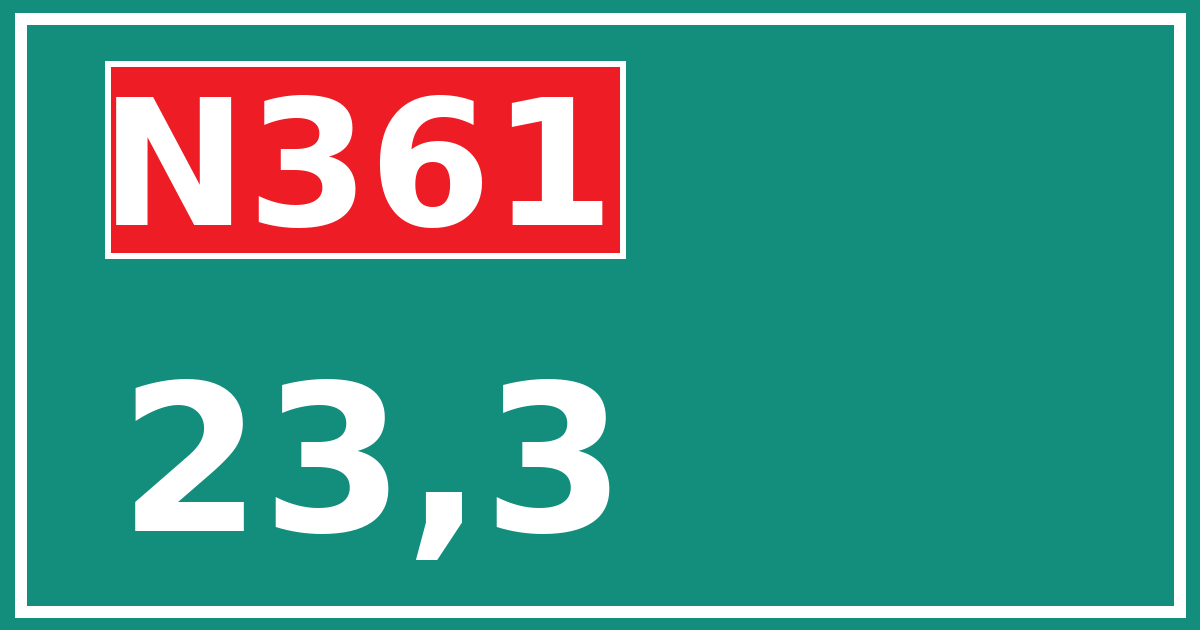 Hectometerbord N361 23,3