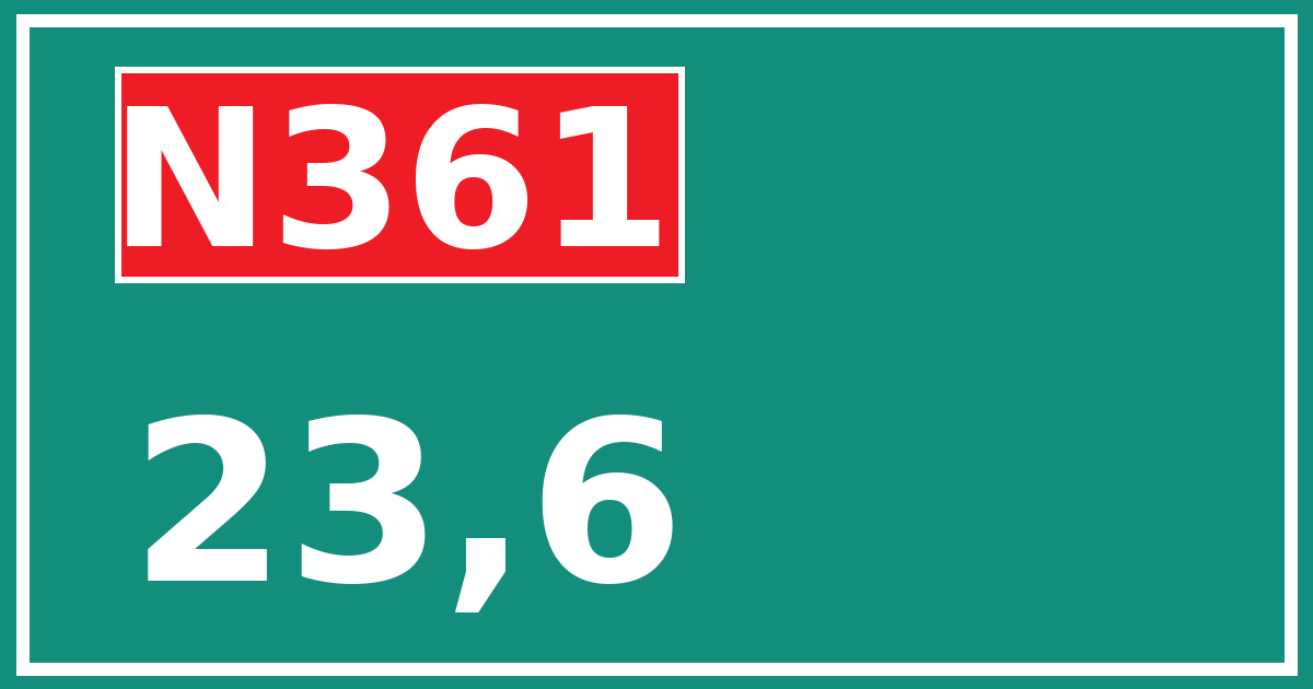 Hectometerbord N361 23,6