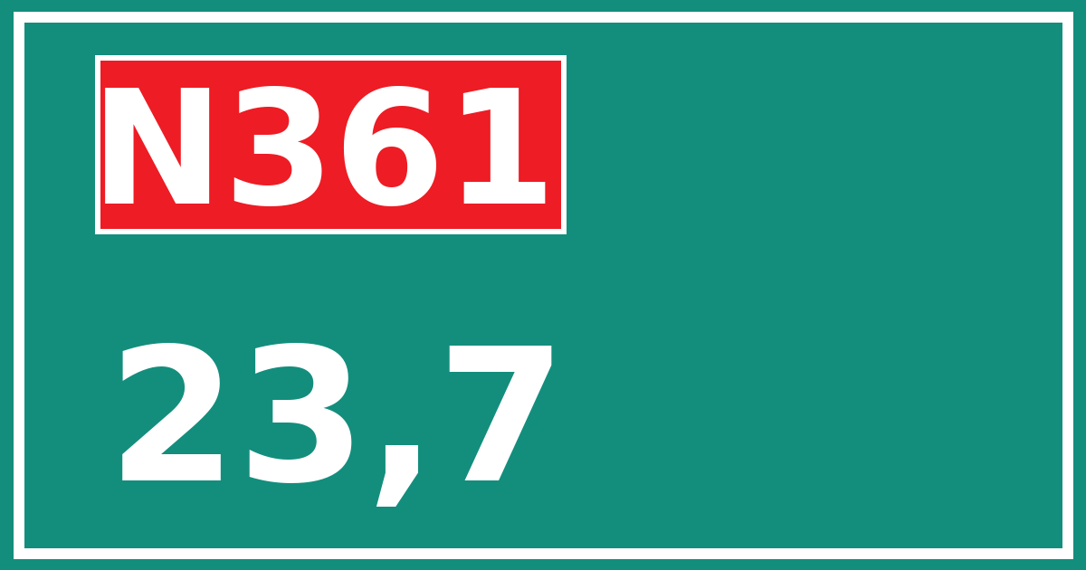 Hectometerbord N361 23,7