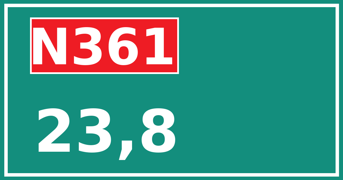 Hectometerbord N361 23,8