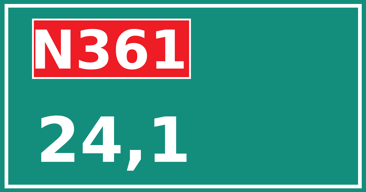 Hectometerbord N361 24,1