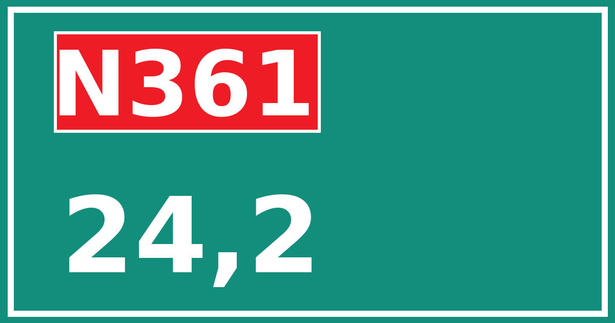Hectometerbord N361 24,2