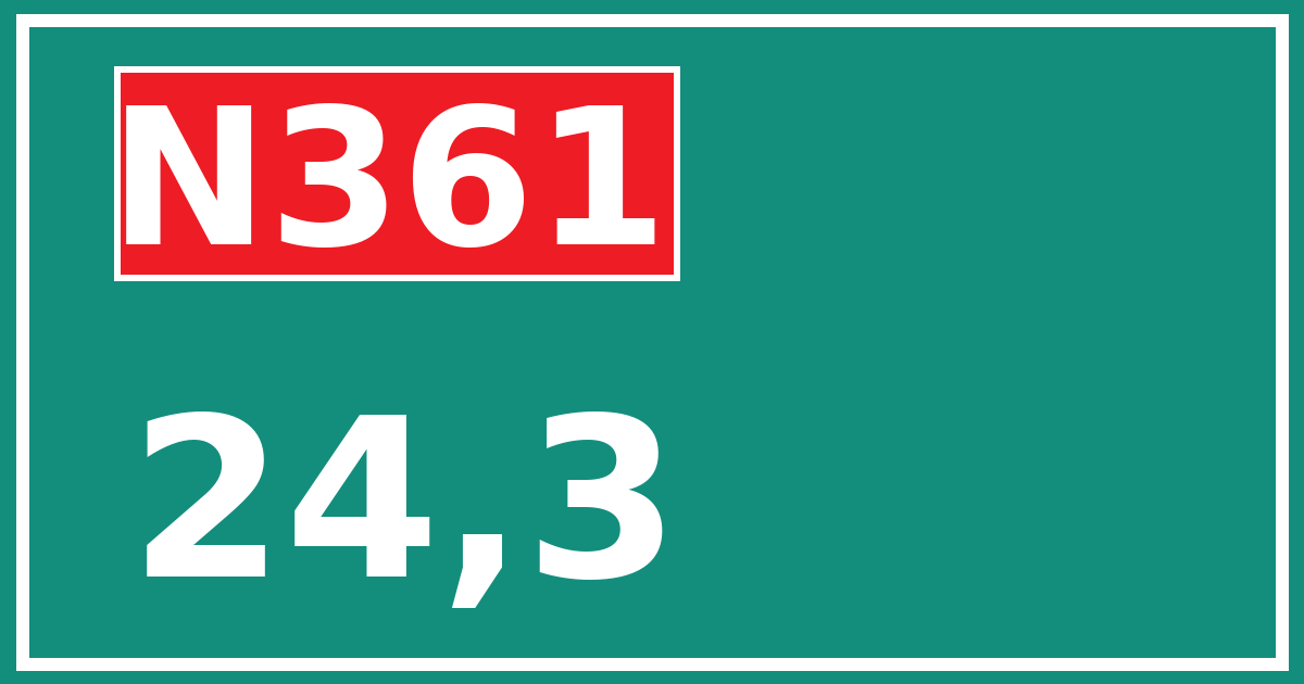 Hectometerbord N361 24,3