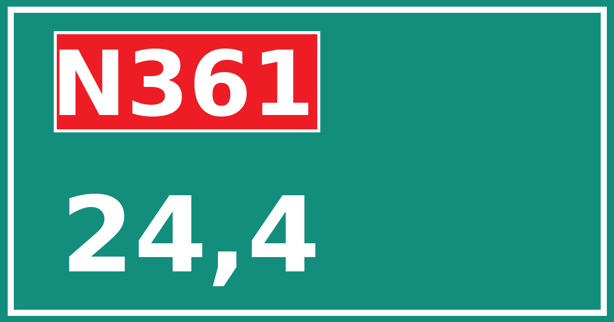 Hectometerbord N361 24,4