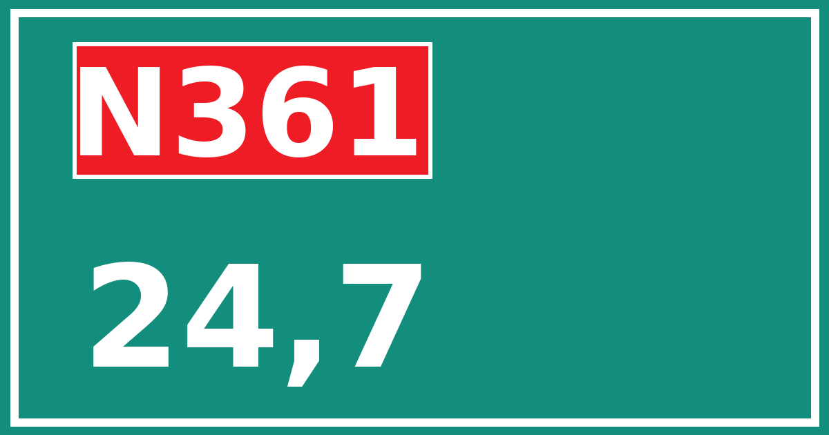 Hectometerbord N361 24,7