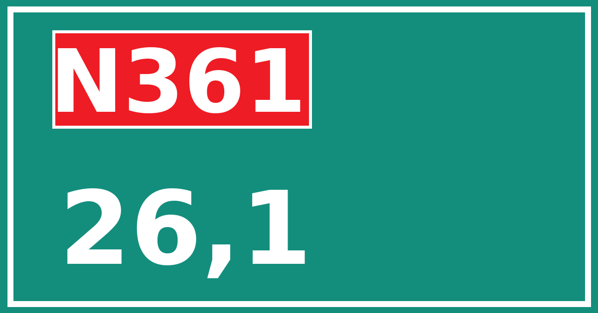 Hectometerbord N361 26,1