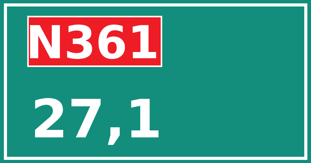 Hectometerbord N361 27,1