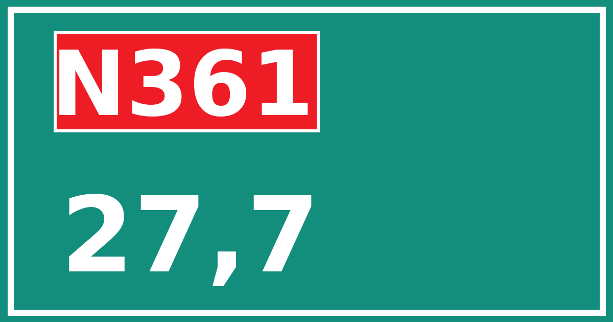 Hectometerbord N361 27,7