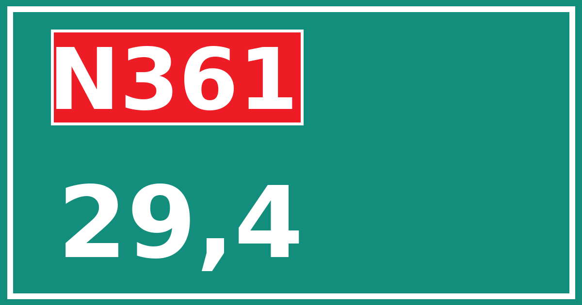Hectometerbord N361 29,4