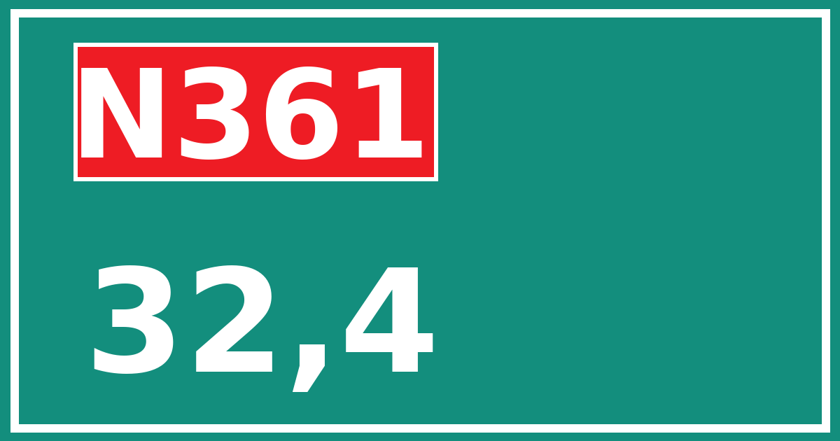 Hectometerbord N361 32,4