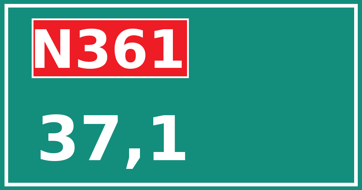 Hectometerbord N361 37,1