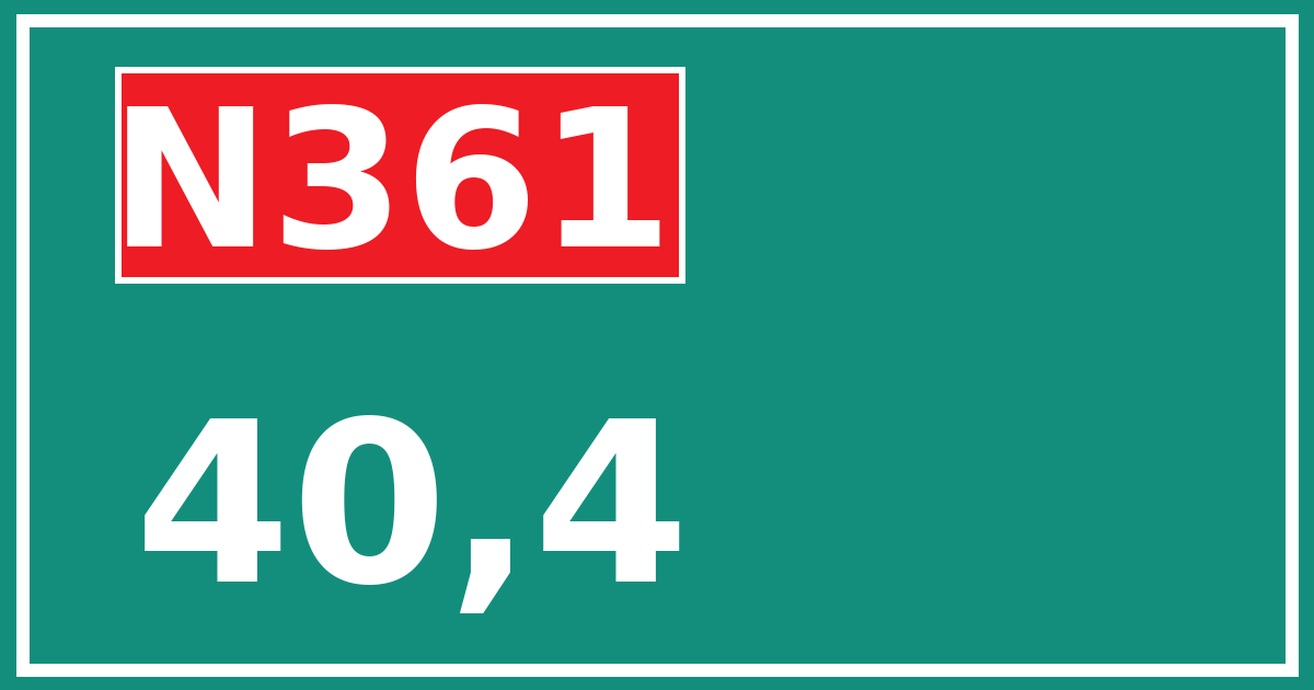 Hectometerbord N361 40,4
