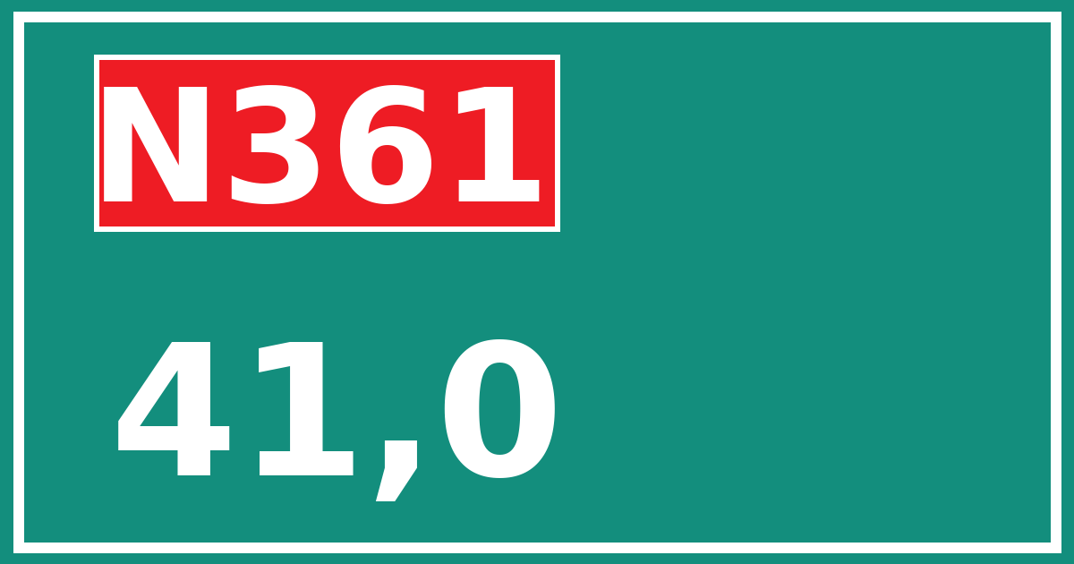Hectometerbord N361 41,0