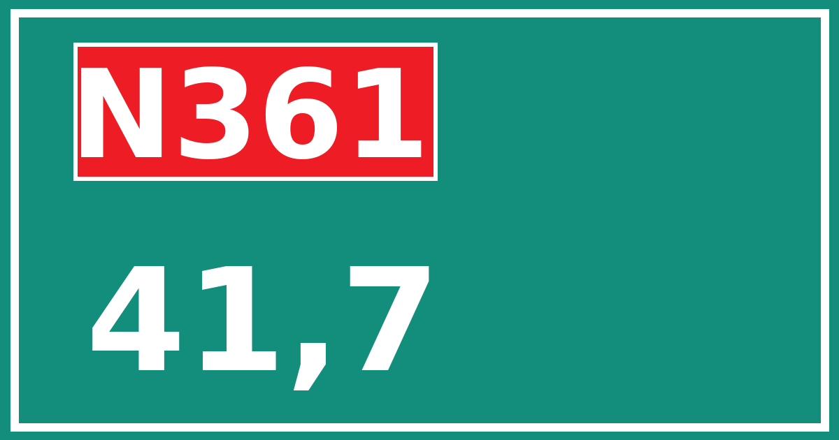 Hectometerbord N361 41,7