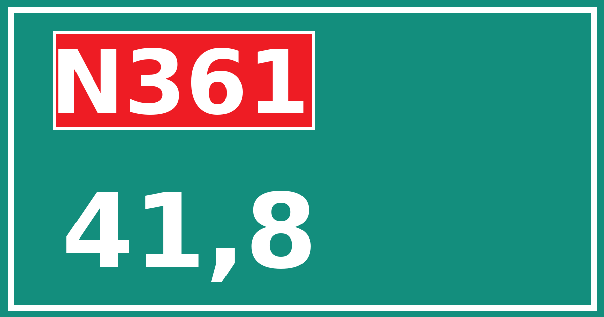 Hectometerbord N361 41,8
